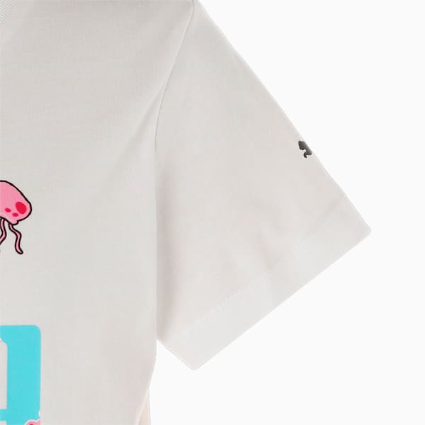 キッズ PUMA x スポンジ・ボブ ロゴ 半袖 Tシャツ 120-150cm, PUMA White
