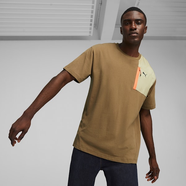 OPEN ROAD Men's Tee, Chocolate Chip, extralarge-IND