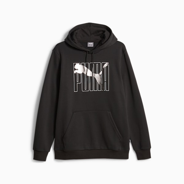 ESS+ Logo Lab Men's Hoodie, PUMA Black, extralarge-IND