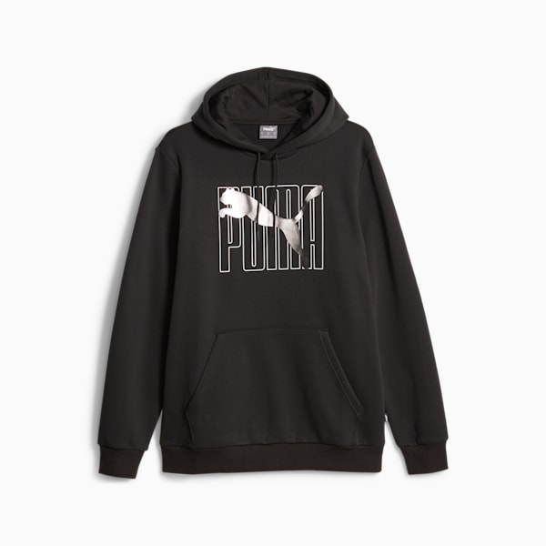 ESS+ Logo Lab Men's Hoodie, PUMA Black, extralarge