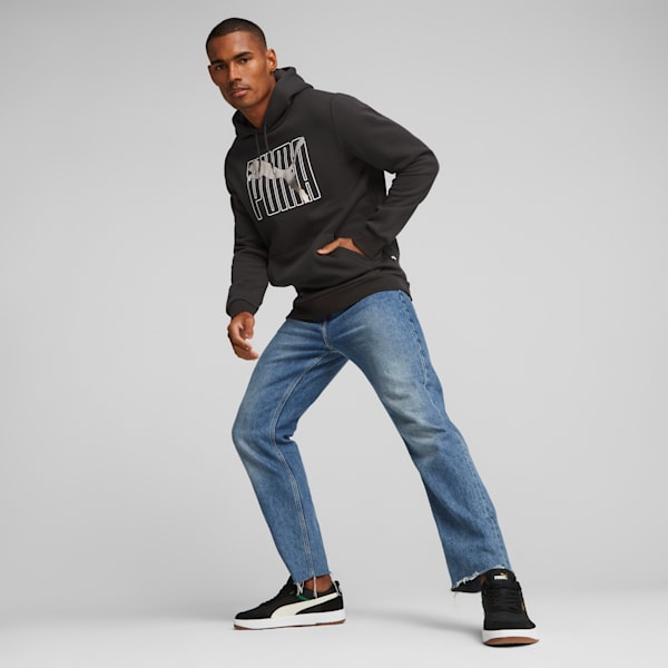 ESS+ Logo Lab Men's Hoodie, PUMA Black, extralarge