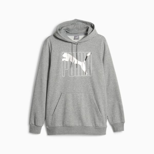 ESS+ Logo Lab Men's Hoodie, Medium Gray Heather, extralarge