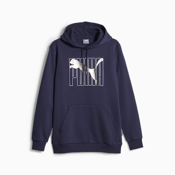 ESS+ Logo Lab Men's Hoodie, PUMA Navy, extralarge