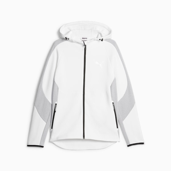 EVOSTRIPE Full-Zip Men's Hoodie, PUMA White, extralarge-IND