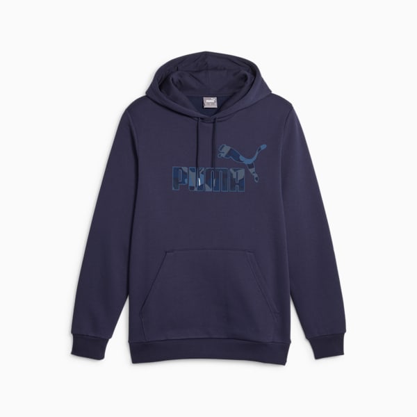 ESS+ CAMO Men's Graphic Hoodie, PUMA Navy, extralarge