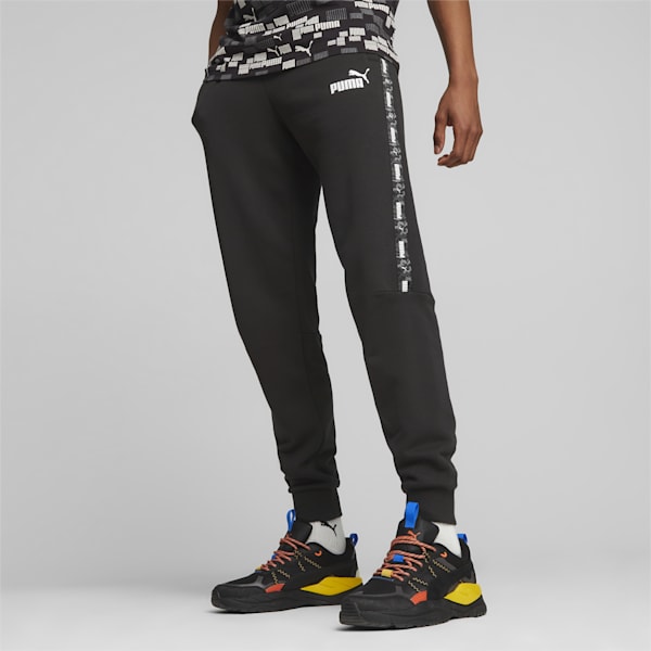 Tape Camo Men's Sweat Pants, PUMA Black, extralarge-IND