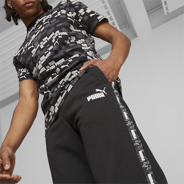Tape Camo Men's Sweat Pants, PUMA Black, extralarge-IND
