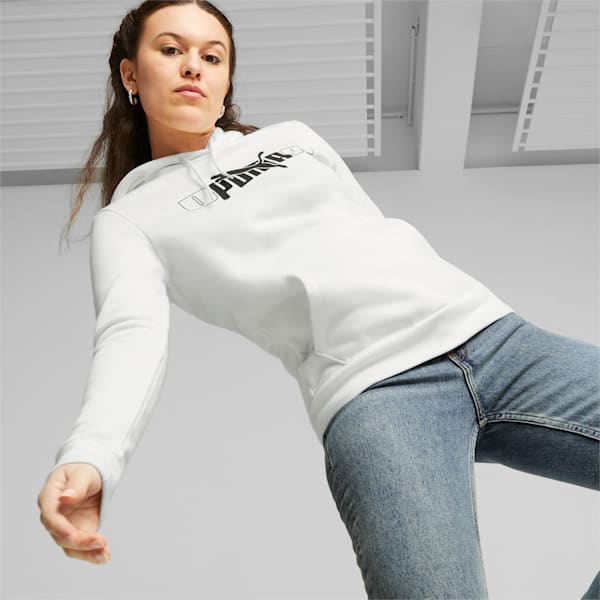 ESS+ LOGO LAB Women's Hoodie, PUMA White, extralarge