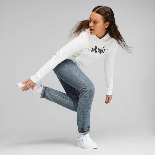 ESS+ LOGO LAB Women's Hoodie, PUMA White, extralarge