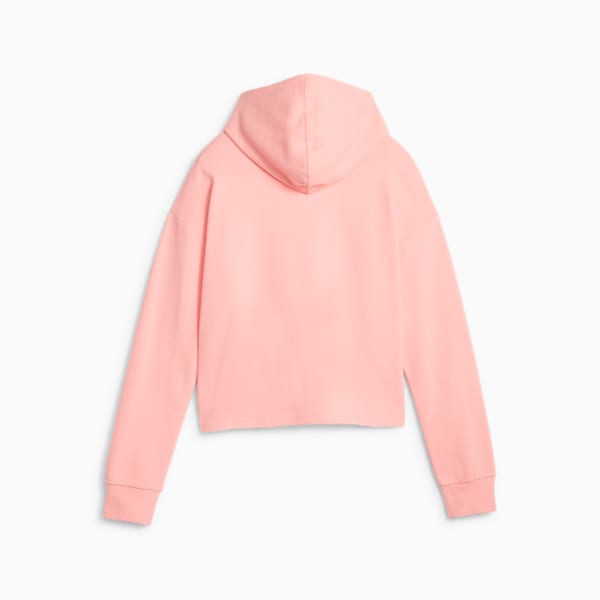 Sudadera con gorra corta para mujer ESS+, Peach Smoothie, extralarge