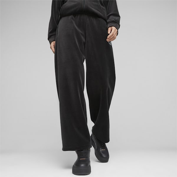 Leg | PUMA Velour Pants Essentials Women\'s Elevated Straight