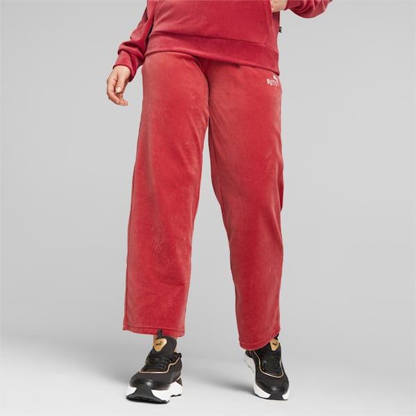  Womens Straight Leg Sweatpants Wide Leg Athletic Lounge Pants  Pockets Stretch Soft Workout Red Size XXL