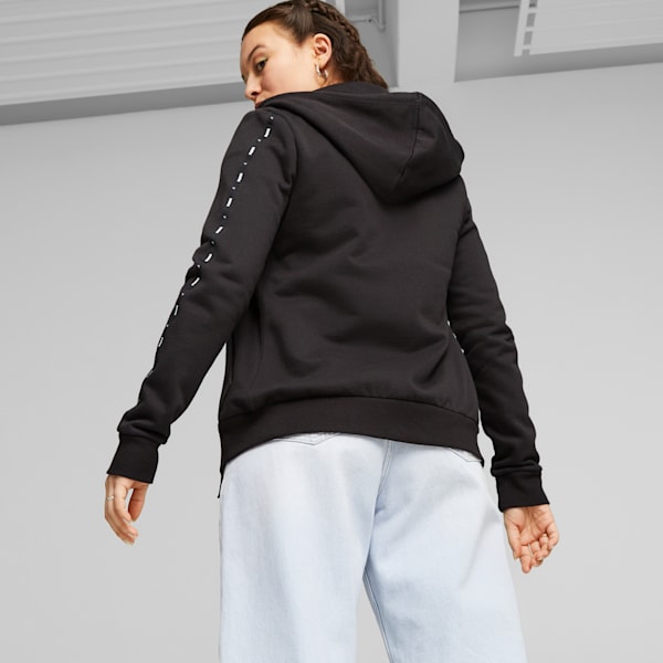 ESS TAPE Women's Full-Zip Hoodie, PUMA Black, extralarge-IND