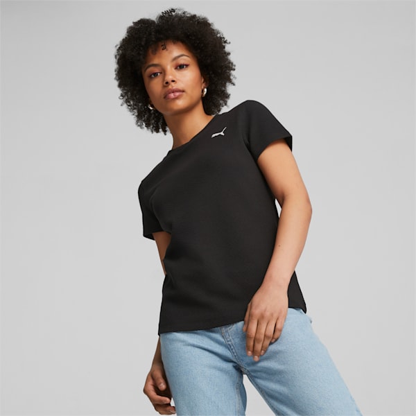 HER Women's Structured T-shirt, PUMA Black, extralarge-IND