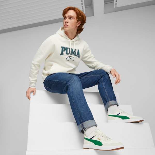 Sudadera con capucha PUMA SQUAD para hombre, Warm White, extralarge