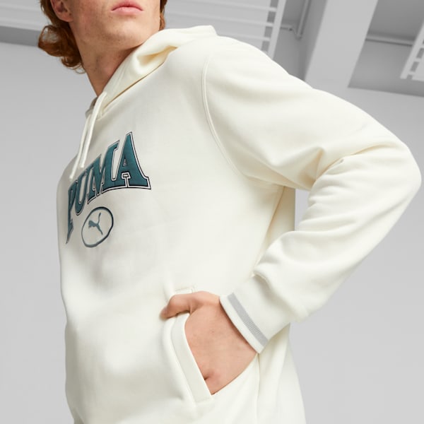 Sudadera con capucha PUMA SQUAD para hombre, Warm White, extralarge