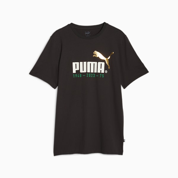 No. 1 Logo Celebration Men's T-shirt, PUMA Black, extralarge-IND