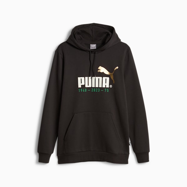 Sudadera con gorra de celebración con logotipo No. 1 Hombre, PUMA Black, extralarge