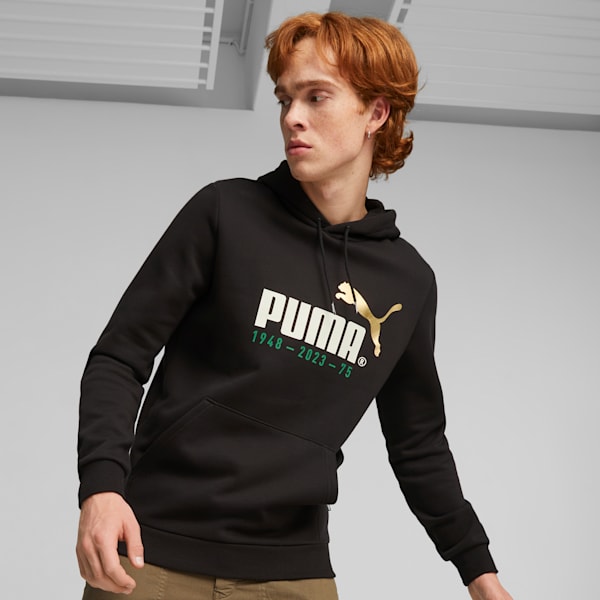 Puma GRAPHIC HOODIE - Sweatshirt - black 