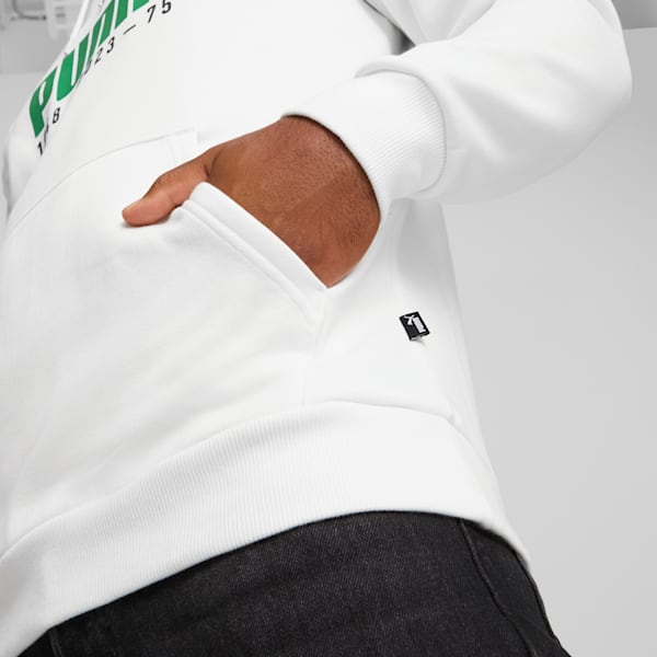 Sudadera con gorra de celebración con logotipo No. 1 Hombre, PUMA White, extralarge