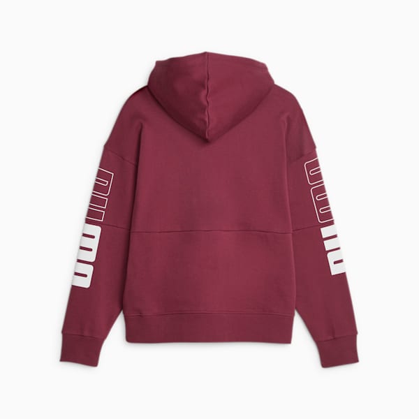 POWER Colourblock Women's Hoodie, Dark Jasper, extralarge-IND