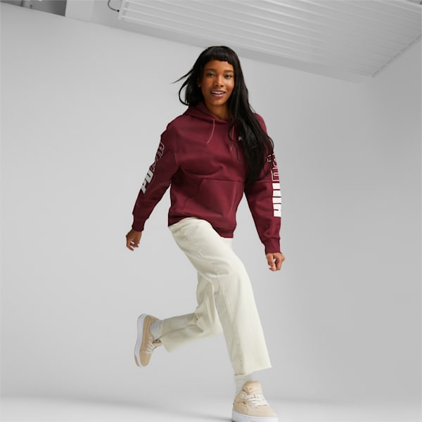 POWER Colourblock Women's Hoodie, Dark Jasper, extralarge-IND