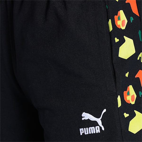 Abstract Print Men's Shorts, PUMA Black, extralarge-IND