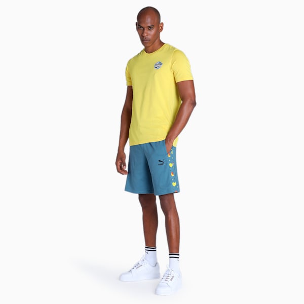 Abstract Print Men's Shorts, Deep Dive, extralarge-IND