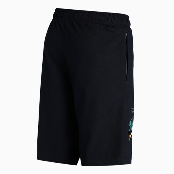 Super PUMA Printed Graphic Men's Shorts, PUMA Black, extralarge-IND