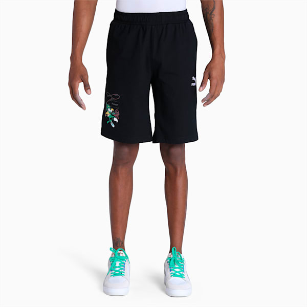 Super PUMA Printed Graphic Men's Shorts, PUMA Black, extralarge-IND