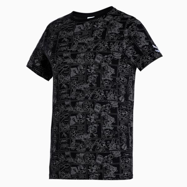Super PUMA All Over Print Men's Slim Fit T-Shirt, PUMA Black, extralarge-IND