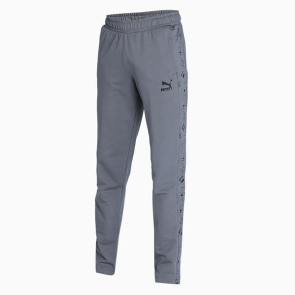 Super PUMA All Over Print Men's Slim Fit Pants, Cool Dark Gray, extralarge-IND