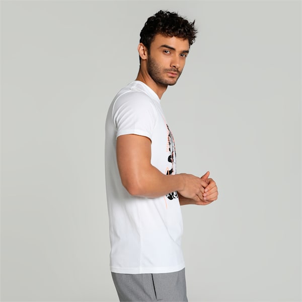 Men's Graphic Slim Fit T-Shirt, PUMA White, extralarge-IND