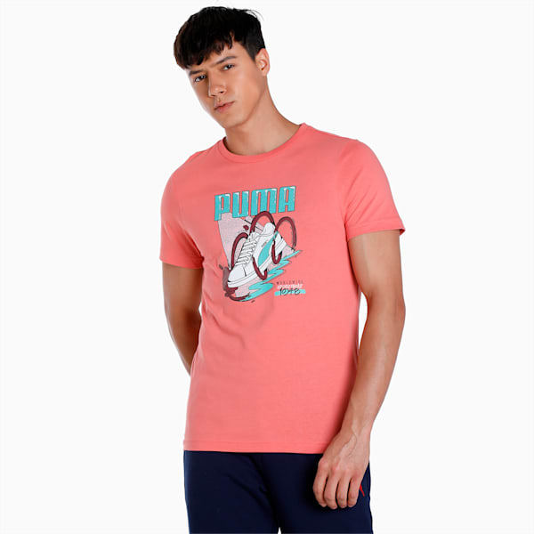 Graphic Men's Slim Fit T-Shirt, Hibiscus Flower, extralarge-IND