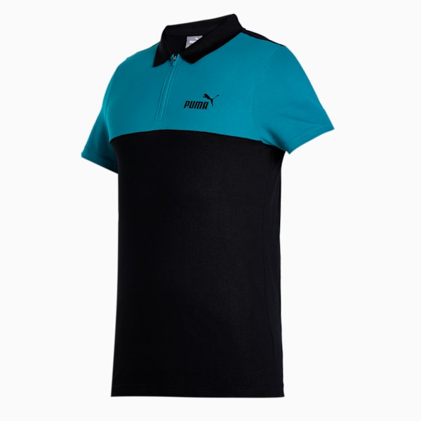 Colorblock Men's Slim Fit T-Shirt, PUMA Black, extralarge-IND