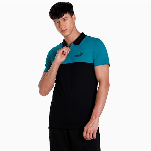 Colorblock Men's Slim Fit T-Shirt, PUMA Black, extralarge-IND