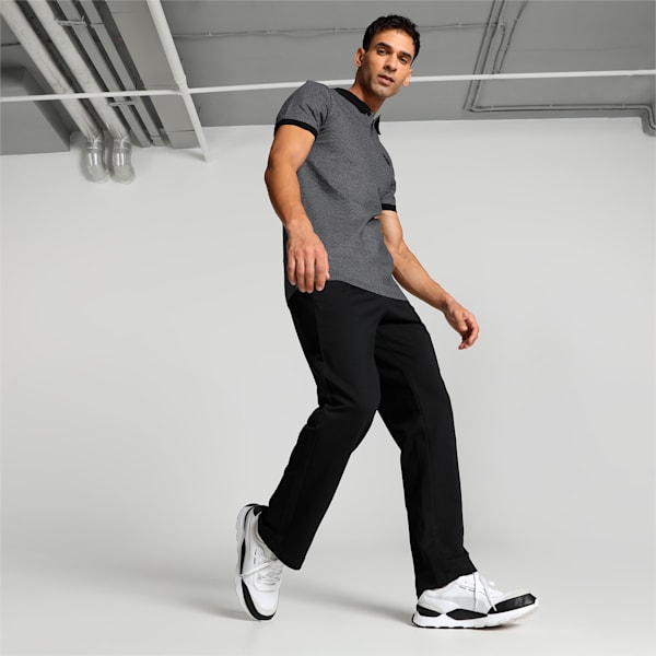 Jacquard Men's Slim Fit Polo, PUMA Black, extralarge-IND