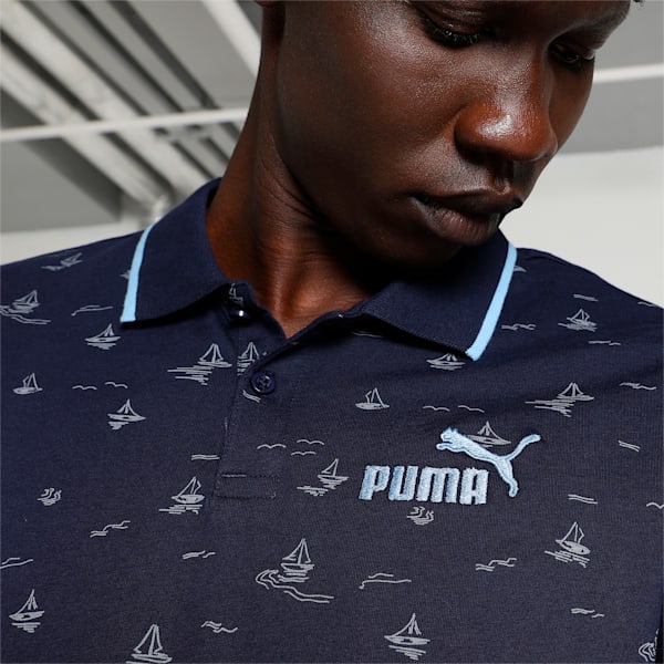 AOP Men's Slim Fit T-Shirt, PUMA Navy, extralarge-IND