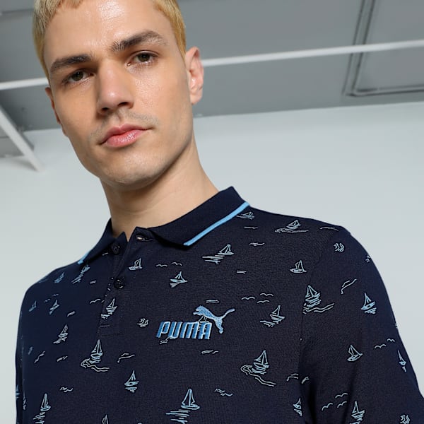 AOP Men's Slim Fit T-Shirt, PUMA Navy-Day dream, extralarge-IND