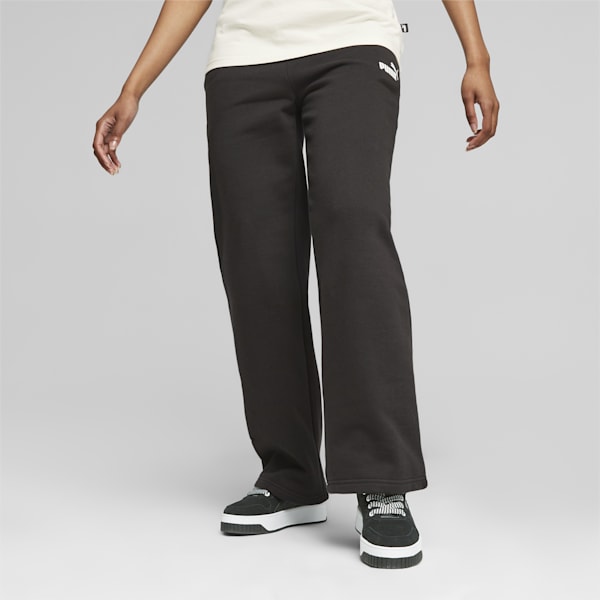 Straight Leg Sweatpants - Black