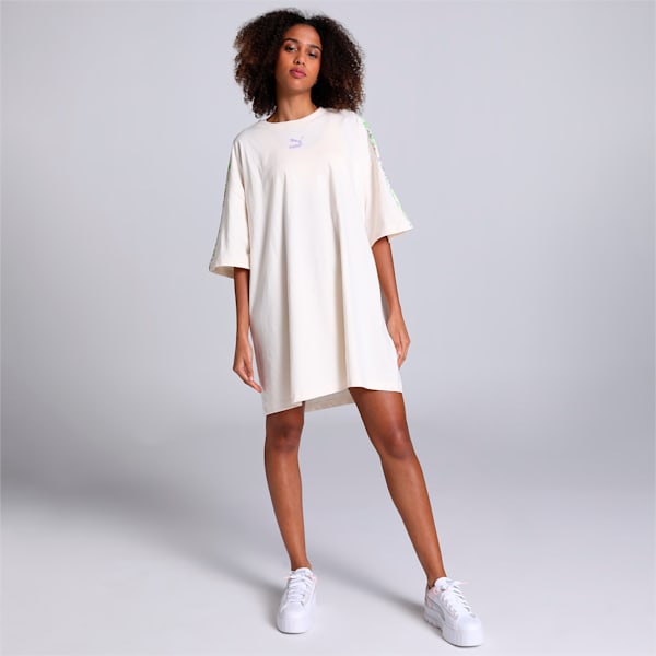 Women's Relaxed Fit Tshirt Dress, Pristine, extralarge-IND