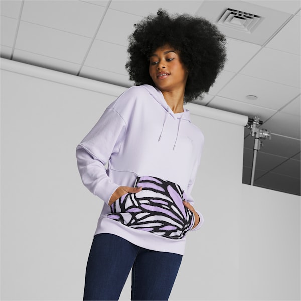 Sudadera con capucha Power Monarch para mujer, Spring Lavender