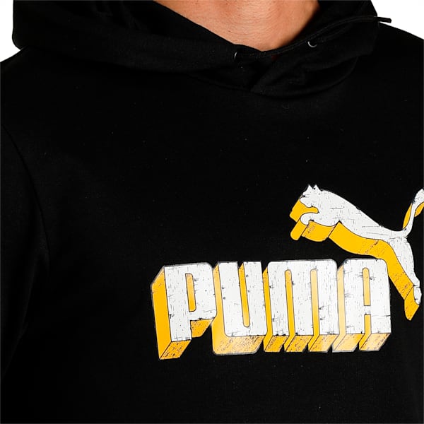 Graphic Men's Hoodie, Puma Black, extralarge-IND