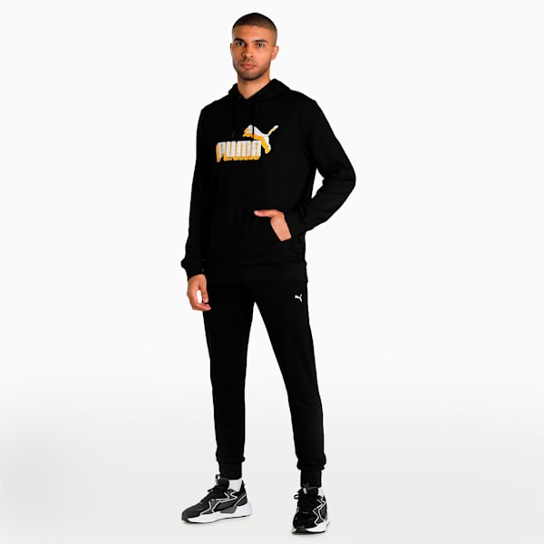 PUMA Graphic Men's Hoodie, Puma Black, extralarge-IND