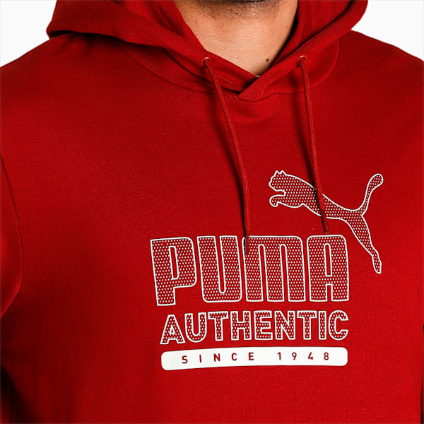 Cat Graphic Men's Hoodie, Intense Red, extralarge-IND