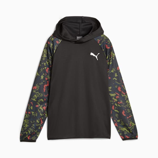 Sudadera con capucha Active Sports Poly para jóvenes, PUMA Black, extralarge