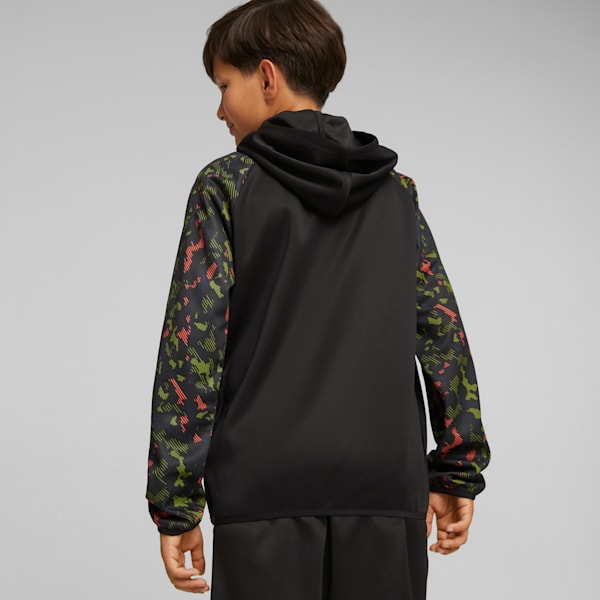 Sudadera con capucha Active Sports Poly para jóvenes, PUMA Black, extralarge