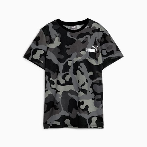 Essentials+ CAMO Boys' Tee, PUMA Black, extralarge