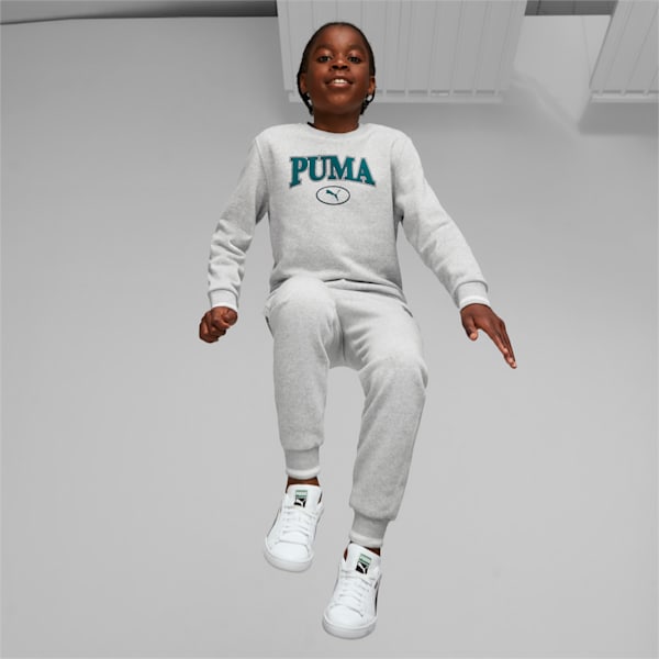 PUMA SQUAD Youth Fleece Sweatpants, Light Gray Heather, extralarge-IND