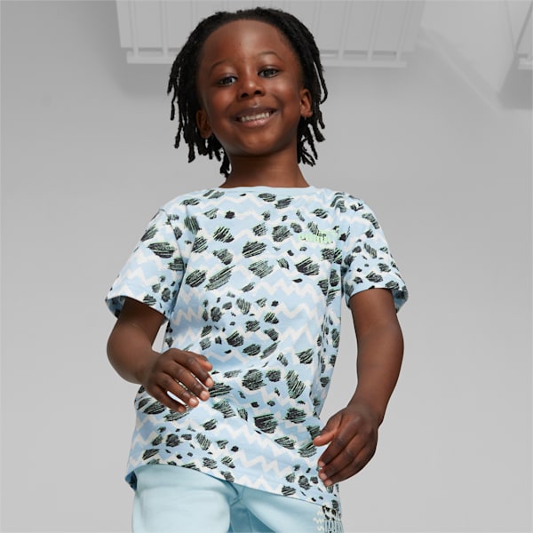Essentials Mix Match Little Kids' Printed Tee, Silver Sky, extralarge